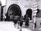 Snmek z roku 1946. Brna je pipraven na pjezd tehdejho prezidenta Benee.
