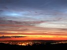 No�n� sv�t�c� oblaka nad Jihlavou, jak je zachytil fotograf Petr Lemberk. Jde o...
