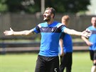 Admir Ljevakovi pi zahájení pípravy teplických fotbalist na novou sezonu.