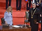 Nová slovenská prezidentka Zuzana aputová sloila slib 15. ervna 2019 v...