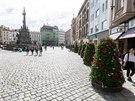 Pohled na olomoucké Horní námstí a Sloup Nejsvtjí Trojice zapsaný v Seznamu...