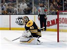 Bostonský branká Tuukka Rask inkasuje v sedmém finále NHL.