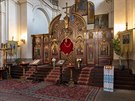 Oproti pravoslavným kostelm v Rusku i na Ukrajin psobí eský chrám...