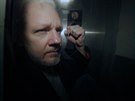 Zakladatel serveru WikiLeaks Julian Assange v Londýn. (23. kvtna 2019)