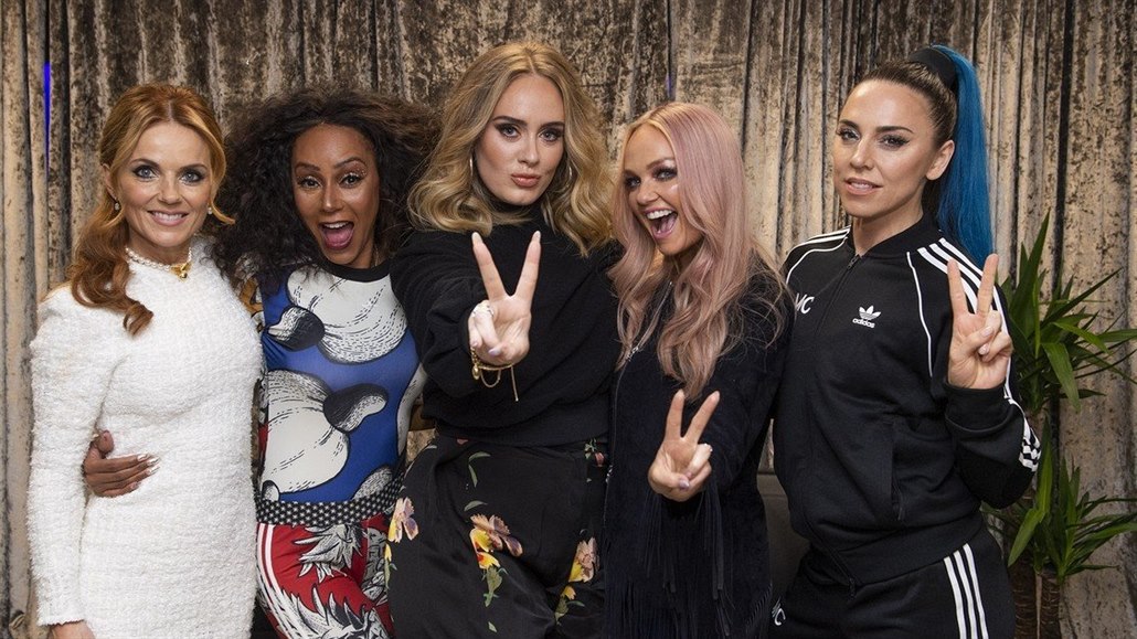 Zpěvačka Adele a kapela Spice Girls (16. června 2019)