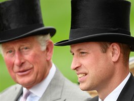 Princ Charles a princ William na dostizích v Ascotu (18. ervna 2019)