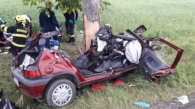 Tragick nehoda u obce Btov na Berounsku (12. ervna 2019)
