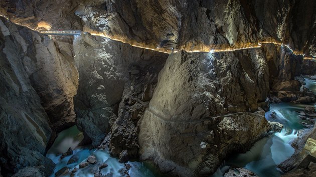 Podzemní kaňon Reky v Šumící jeskyni