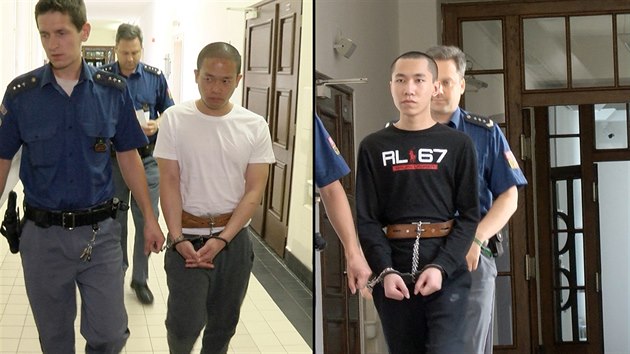 Dva z osmi zadrench Tchajwanc, jejich vydn do ny je podle eskch soud ppustn  Chung-An Lai (vlevo) a Hsu-Lin Cheng