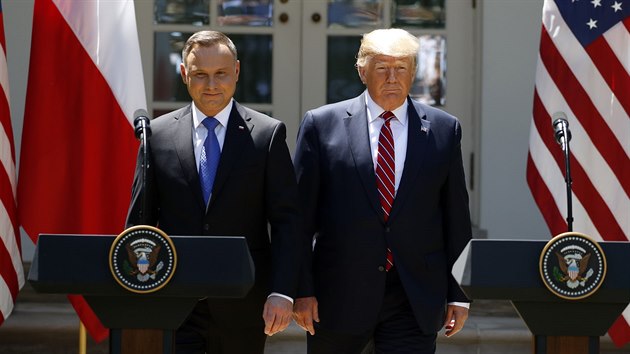 Americk prezident Trump a polsk prezident Duda v Blm dom. (12. ervna 2019) 