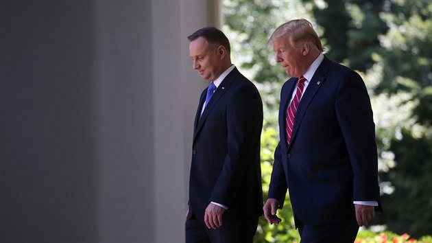 Americk prezident Trump a polsk prezident Duda v Blm dom. (12. ervna 2019) 