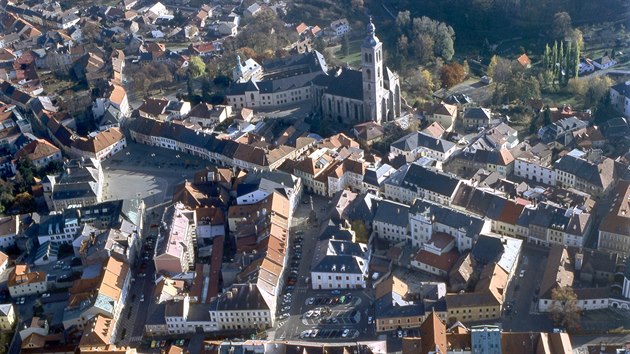 Leteck� pohled na st�edo�eskou Kutnou Horu