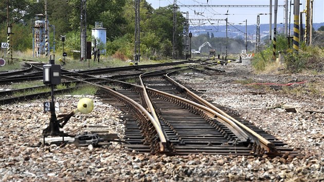 Modernizace elezninho seku Praha Hostiva - Praha hlavn ndra, kde by mly vzniknout tak nov stanice na Zahradnm Mst a zastvka v Edenu. (15. srpna 2018)