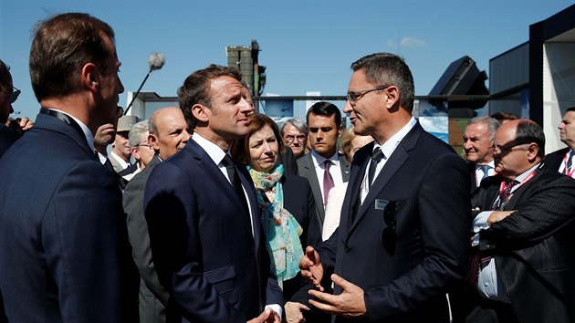 Francouzsk prezident Emmanuel Macron na leteck pehldce Paris Air Show (17. ervna 2019)