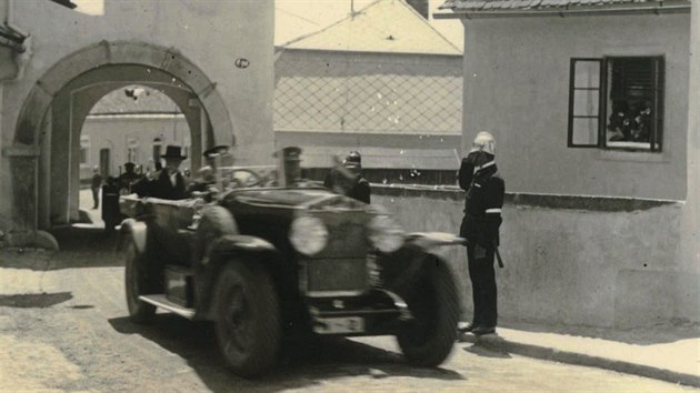 Branou pijel na telsk nmst v roce 1928 i prezident T. G. Masaryk. Tehdy jeho nvtvu zachytili i filmai.
