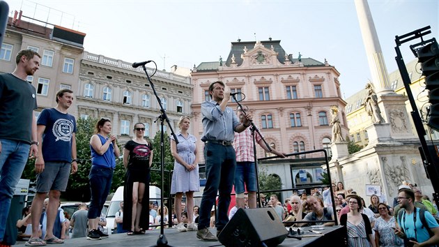 Demonstrace proti Andreji Babiovi a za nezvislost justice na nmst Svobody v Brn. (11. ervna 2019)