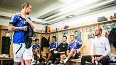 Momentka z kabiny českobudějovických fotbalistů