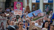 Demonstrace proti Andreji Babiovi a za nezávislost justice v Liberci. (11....