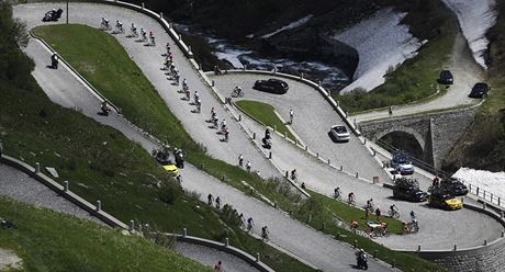 Momentka z poslední etapy závodu Kolem výcarska.