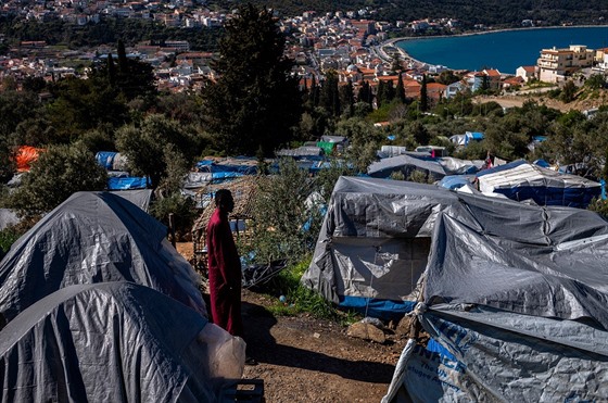 Uprchlický tábor na řeckém ostrově Samos (25. března 2019)