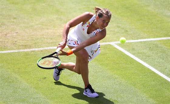 Barbora Strýcová v semifinále turnaje v Birminghamu.