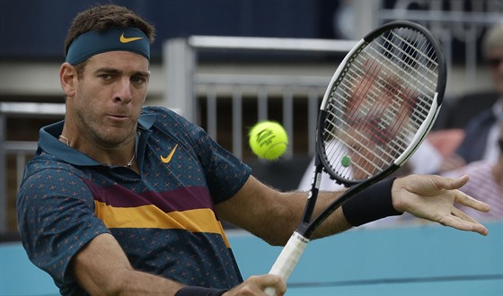 Argentinský tenista Juan Martín del Potro na turnaji v Londýn