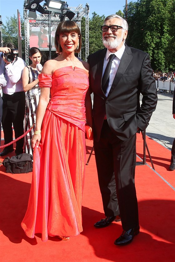 Andrea Bartokov a Ji Bartoka na MFF KV (Karlovy Vary, 28. ervna 2019)