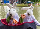 Pehldka netradinch plavidel na hudebnm festivalu Holeovsk regata. Na...