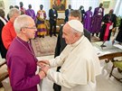 Arcibiskup z Canterbury Justin Welby se sešel s papažem Františkem ve Vatikánu....