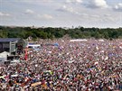 Demonstrace za nezávislost justice a lepí vládu, kterou na praské Letné...