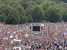 Demonstrace za nezávislost justice a lepí vládu, kterou na praské Letné...