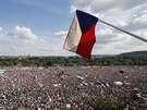 Demonstrace za nezávislost justice a lepí vládu, kterou na praské Letné...