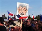 Demonstrace za nezávislost justice a lepší vládu, kterou na pražské Letné...