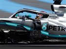 Lewis Hamilton  z Mercedesu ve Velké cen Francie F1.