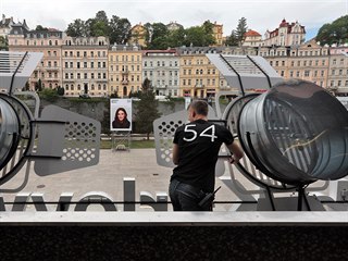Přípravy na 54. mezinárodní filmový festival v karlovarském hotelu Thermal....