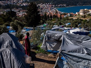 Uprchlický tábor na řeckém ostrově Samos (25. března 2019)