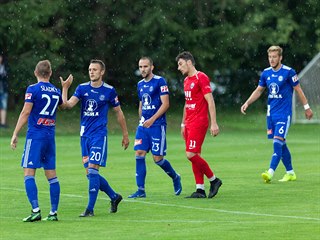 Momentka z přípravného utkání mezi Olomoucí a Vítkovicemi.