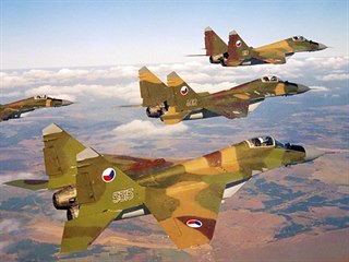 Sovětský proudový stíhací letoun Mig-29 ve výzbroji československého letectva