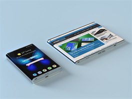 Digitální vizualizace druhé generace Samsungu Galaxy Fold