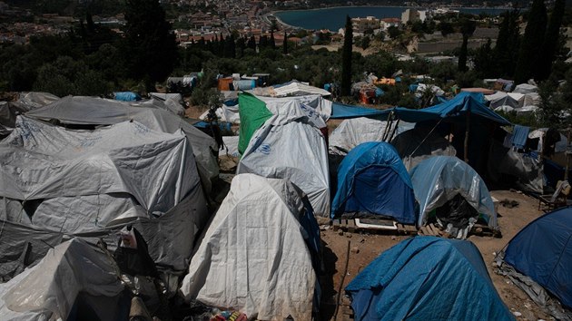 Uprchlický tábor na řeckém ostrově Samos (24. května 2019)