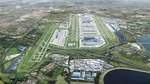 Megaprojekt budí vášně. Plánované rozšíření londýnského letiště Heathrow přivede do Londýna další desítky tisíc letů ročně.