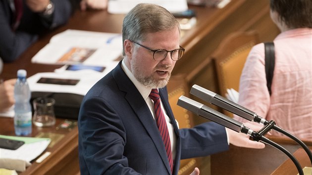 Předseda Občanské demokratické strany Petr Fiala v Poslanecké sněmovně. (26.6.2019).