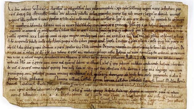 Zakládací listina litoměřické kapituly sv. Štěpána datovaná k roku 1057