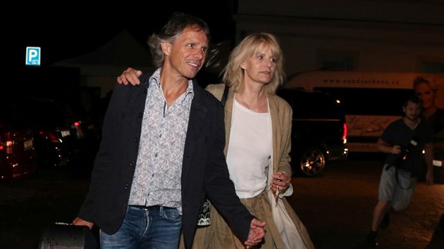 Janek Ledecký a Zuzana Ledecká na oslavě 80. narozenin Karla Gotta (Praha, Divadlo Na Jezerce, 21. 6. 2019)