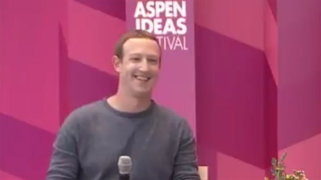 Mark Zuckerberg na konferenci Aspen Ideas Festival