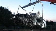 Tragická nehoda uzavela silnici I/7 u Slaného (29. ervna 2019).