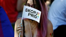 Úastnice pochodu za práva homosexuál v makedonském hlavním mst Skopje (29....