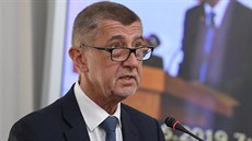 Premiér Andrej Babi vystoupil v praském ernínském paláci na konferenci...