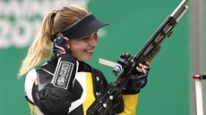 Aneta Brabcová v sout�i smí�ených dru�stev ve vzduchové pu�ce na Evropských...