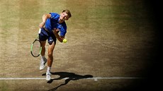 David Goffin ve finále turnaje v Halle.